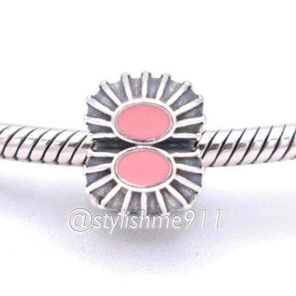 Rare Authentic PANDORA Pink Enamel Clip - 790578EN24 - Picture 2 of 15